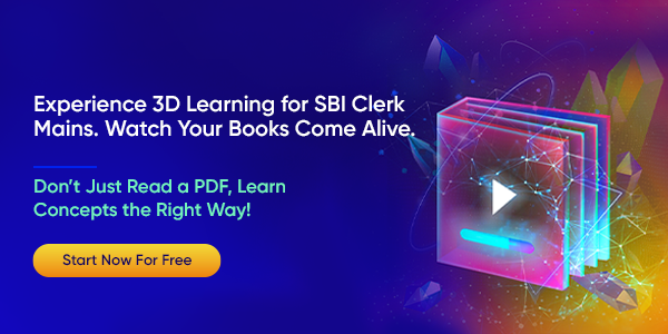 Experience 3D Learning for SBI Clerk Mains. Watch Your Books Come Alive.