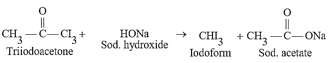 Triiodoacetone hydrolysis to make Iodoform