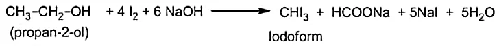 propan-2-ol reaction